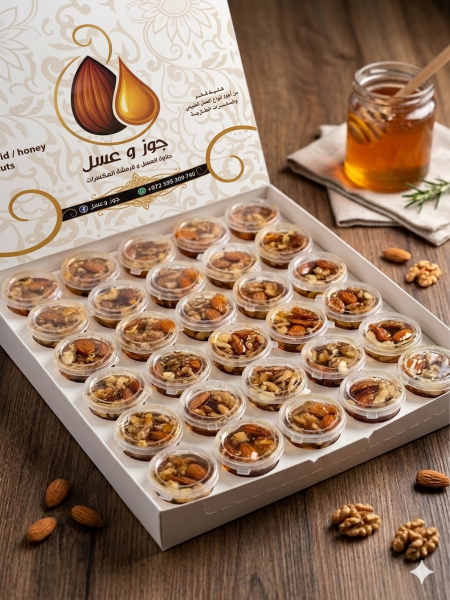 بكج عسل طبيعي مع مكسرات ( بكج الدمشقي ) 1 كيلو